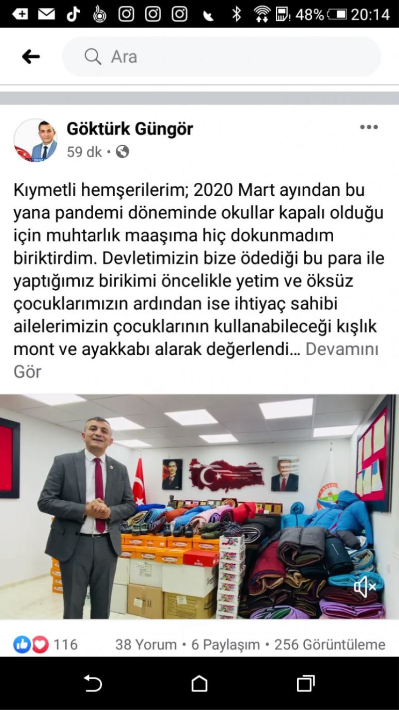 GÜZELYALI MUHTAR’I DEVLETİN VERDİĞİ MAAŞI BAKIN NE YAPTI