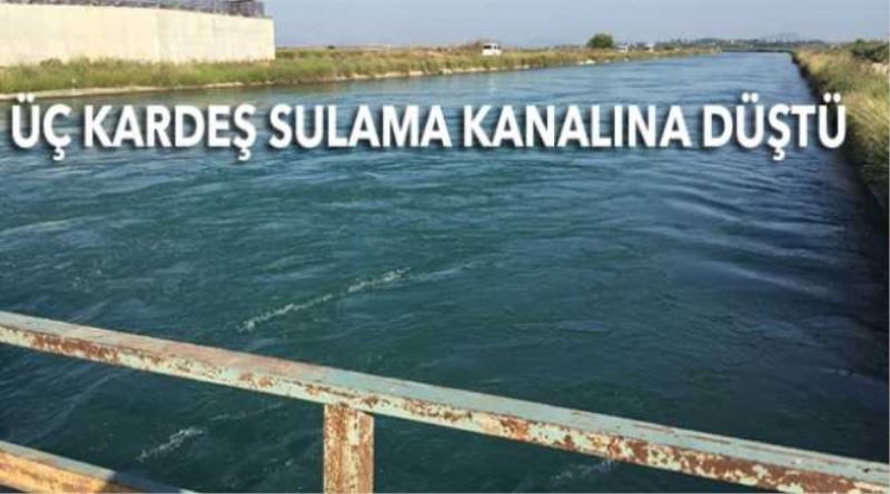 Sulama kanalına düşen kardeşler kurtarıldı