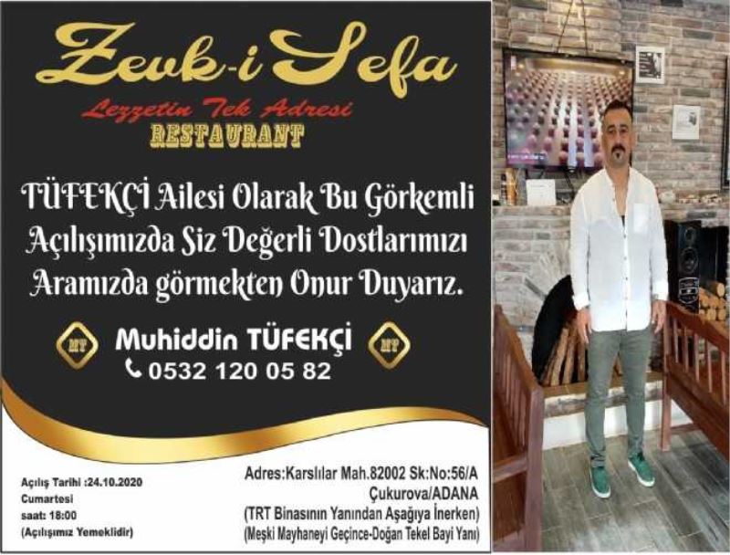  ZEVK-İ SEFA RESTAURANT YARIN  AÇILIYOR